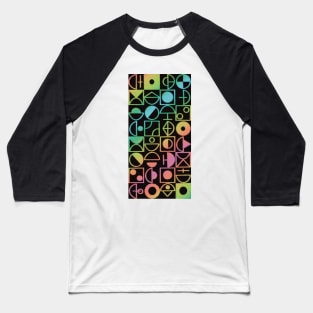 Rainbow Shapes Pattern Baseball T-Shirt